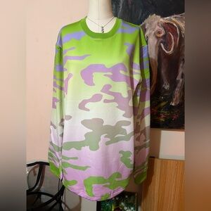Green and Purple Camouflage Sweatshirt